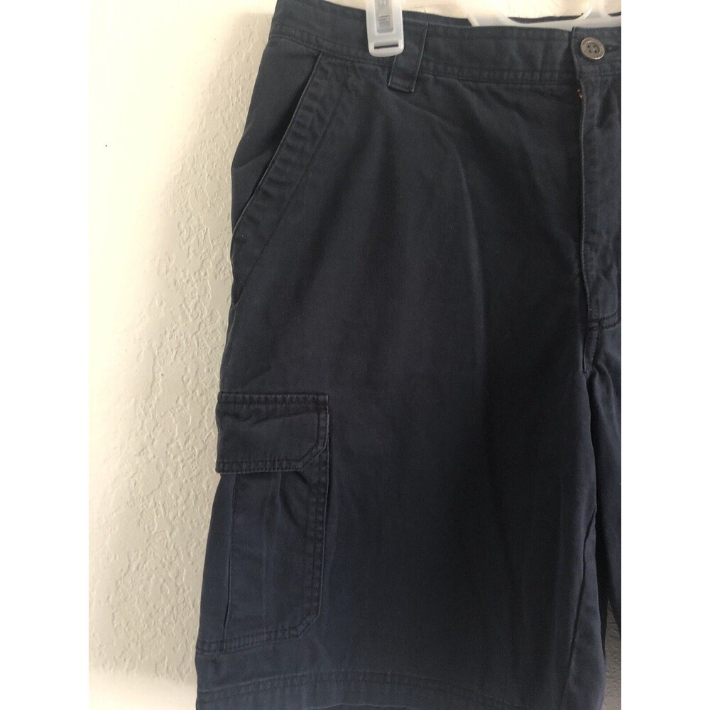 Columbia Men's Size 36x10 Navy Blue Shorts 100% Cotton Bermuda Cargo Hiking - Picture 4 of 15